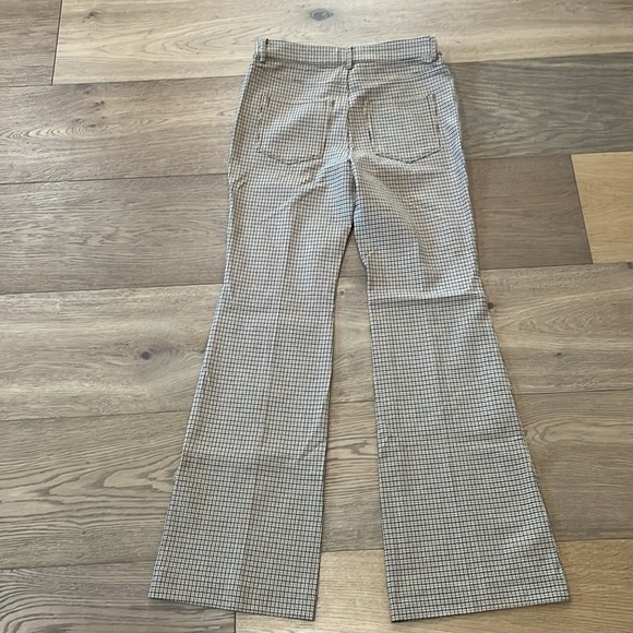 Loft Five Pocket Flare Pants in Plaid Bi-Stretch Size 6 NWT - Picture 9 of 12